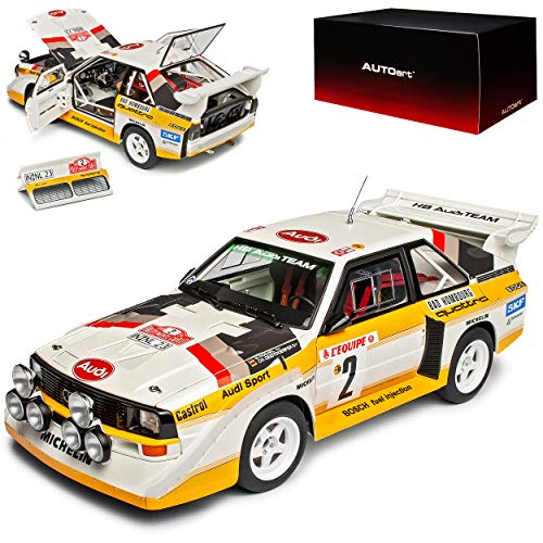 alles-meine.de GmbH A*u*d*i Sport Quattro S1 Rallye Monte Carlo 1986 Röhrl Geistdörfer mit Nacht Scheinwerfer 88601 1/18 Auto*Art Modell Auto mit individiuellem Wunschkennzeichen von alles-meine.de GmbH