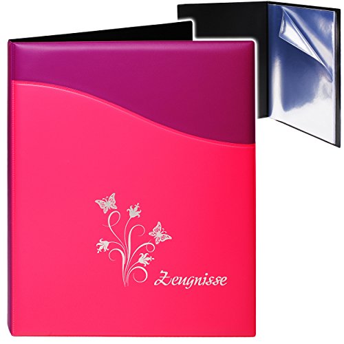 alles-meine.de GmbH A4 - Zeugnismappe/Dokumentenmappe - Zeugnisse Schmetterlinge & Blumen - 3D Kunst-Leder Effekt - lila/pink - rosa - GEBUNDEN mit 20 festen Seiten.. alles-meine.de GmbH A4 - Zeugnismappe/Dokumentenmappe - Zeugnisse Schmetterlinge & Blumen - 3D Kunst-Leder Effekt - lila/pink - rosa - GEBUNDEN mit 20 festen Seiten.. von alles-meine.de GmbH