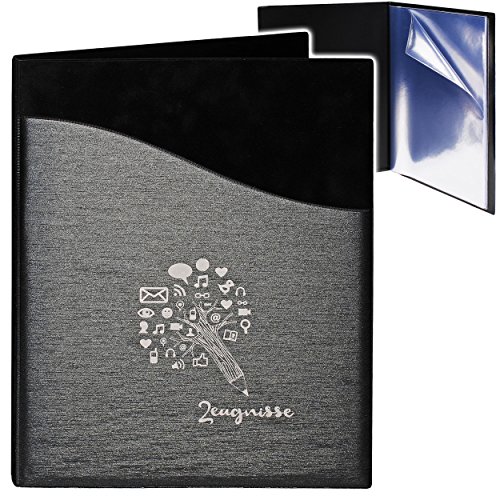 alles-meine.de GmbH A4 - Zeugnismappe/Dokumentenmappe - Zeugnisse Stift & Wissen - 3D Samt Velours & Metallic Effekt - schwarz/anthrazit - GEBUNDEN mit 20 festen Se.. alles-meine.de GmbH A4 - Zeugnismappe/Dokumentenmappe - Zeugnisse Stift & Wissen - 3D Samt Velours & Metallic Effekt - schwarz/anthrazit - GEBUNDEN mit 20 festen Se.. von alles-meine.de GmbH