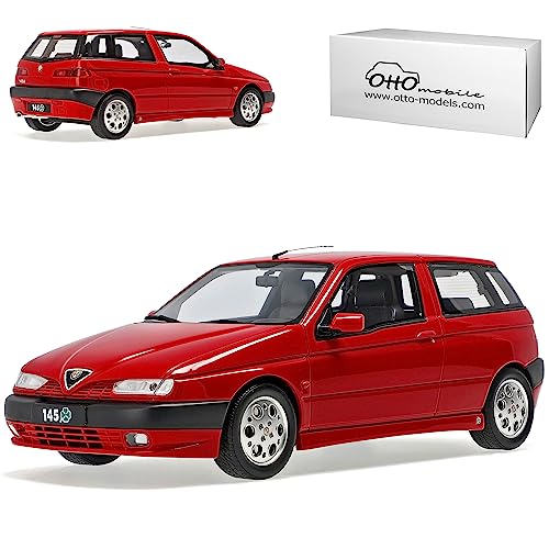 alles-meine.de GmbH Alfa Romeo 145 3 Türer Rot 1994-2001 Nr 361 1/18 Otto Modell Auto mit individiuellem Wunschkennzeichen von alles-meine.de GmbH
