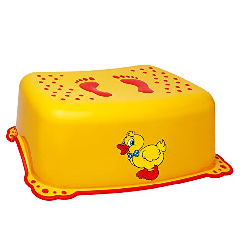 alles-meine.de GmbH Anti RUTSCH - Trittschemel/Tritthocker/Kindersitz - gelb Tiere - Ente Bieco - Tritt - Kinderschemel & Kindertritt - bis 100 kg/Fußbank - groß - ruts.. von alles-meine.de GmbH
