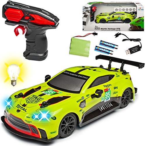 alles-meine.de GmbH Aston Martin Vantage GTE 24H Le Mans 2,4 GHz RC Funkauto mit Beleuchtung und Akkupack 1/24 Siva Modell Auto von alles-meine.de GmbH