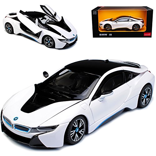 alles-meine.de GmbH B*M*W I8 Coupe Weiss Ab 2013 1/24 Modell Auto mit individiuellem Wunschkennzeichen von alles-meine.de GmbH