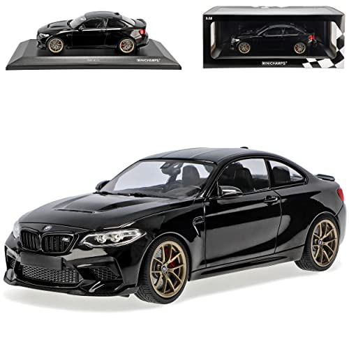 B-M-W 2er F22 M2 CS Coupe Schwarz Modell Ab 2013 Version 2019-2021 1/18 Minichamps Modell Auto mit individiuellem Wunschkennzeichen von alles-meine.de GmbH