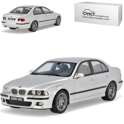 alles-meine.de GmbH B-M-W 5er E39 M5 Silber Limousine 1995-2004 Nr 747B 1/18 Otto Modell Auto mit individiuellem Wunschkennzeichen von alles-meine.de GmbH