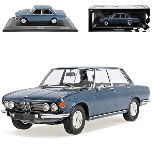 B-M-W E3 2500 Limousine Oberklasse Hell Blau Metallic 1968-1977 1/18 Minichamps Modell Auto mit individiuellem Wunschkennzeichen von alles-meine.de GmbH