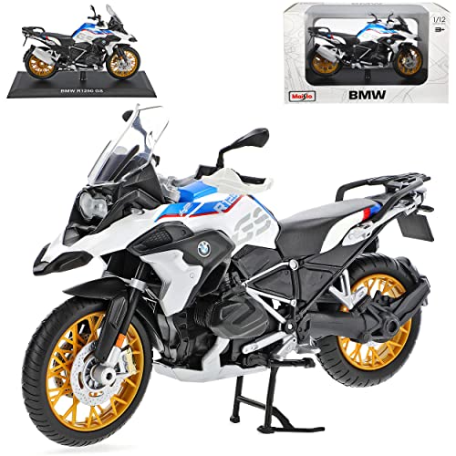 alles-meine.de GmbH B*M*W R1250 GS Weiss Ab 2018 mit Sockel 1/12 Modell Motorrad von alles-meine.de GmbH