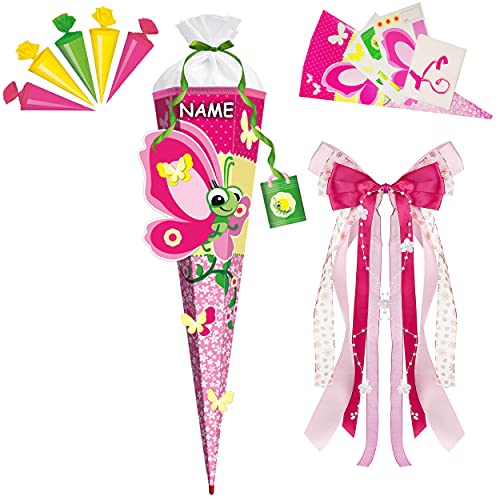 alles-meine.de GmbH BASTELSET - 3D Effekt - Schultüte + 5 kleine Zuckertüten - Schmetterling Lilly & Blumen - inkl. große Schleife + Name - 85 cm - mit Holzspitze - Filzabsch.. alles-meine.de GmbH BASTELSET - 3D Effekt - Schultüte + 5 kleine Zuckertüten - Schmetterling Lilly & Blumen - inkl. große Schleife + Name - 85 cm - mit Holzspitze - Filzabsch.. von alles-meine.de GmbH