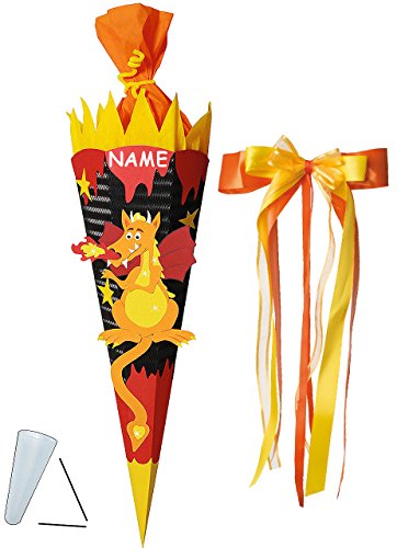alles-meine.de GmbH BASTELSET Schultüte - Drache mit Feuer - 85 cm - incl. großer Schleife + Name - mit/ohne Kunststoff Spitze - Zuckertüte - Set zum selber Basteln - 6 eckig /.. alles-meine.de GmbH BASTELSET Schultüte - Drache mit Feuer - 85 cm - incl. großer Schleife + Name - mit/ohne Kunststoff Spitze - Zuckertüte - Set zum selber Basteln - 6 eckig /.. von alles-meine.de GmbH