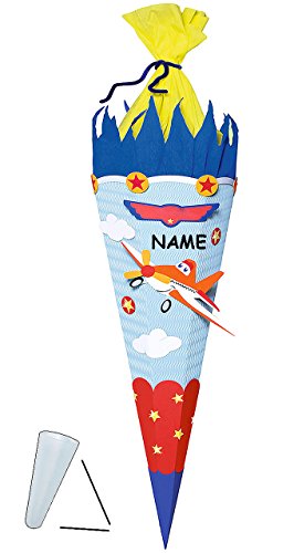 alles-meine.de GmbH BASTELSET Schultüte - Flugzeug - 85 cm - incl. Namen - mit/ohne Kunststoff Spitze - Zuckertüte zum selber Basteln - 6 eckig Mädchen Jungen Helikopter mi.. alles-meine.de GmbH BASTELSET Schultüte - Flugzeug - 85 cm - incl. Namen - mit/ohne Kunststoff Spitze - Zuckertüte zum selber Basteln - 6 eckig Mädchen Jungen Helikopter mi.. von alles-meine.de GmbH
