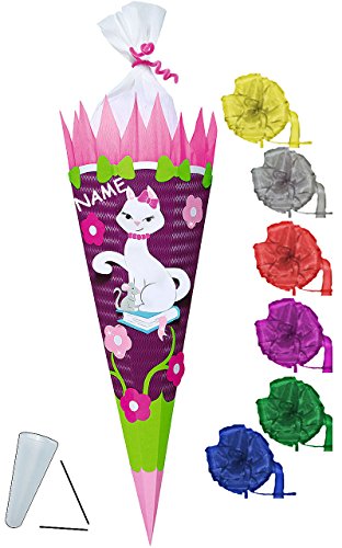 alles-meine.de GmbH BASTELSET Schultüte - Katze & Blumen - 85 cm - incl. Schleife + Name - mit/ohne Kunststoff Spitze - Zuckertüte - Set zum selber Basteln - 6 eckig/lila.. alles-meine.de GmbH BASTELSET Schultüte - Katze & Blumen - 85 cm - incl. Schleife + Name - mit/ohne Kunststoff Spitze - Zuckertüte - Set zum selber Basteln - 6 eckig/lila.. von alles-meine.de GmbH