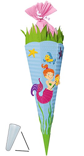 alles-meine.de GmbH BASTELSET Schultüte - Meerjungfrau Nixe - 85 cm - mit/ohne Kunststoff Spitze - Zuckertüte zum selber Basteln - 6 eckig Mädchen Fische Seestern blau Pupp.. alles-meine.de GmbH BASTELSET Schultüte - Meerjungfrau Nixe - 85 cm - mit/ohne Kunststoff Spitze - Zuckertüte zum selber Basteln - 6 eckig Mädchen Fische Seestern blau Pupp.. von alles-meine.de GmbH