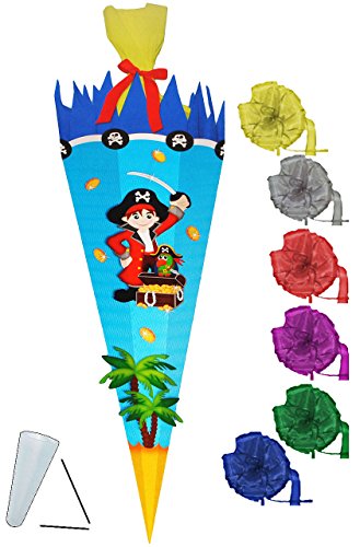 alles-meine.de GmbH BASTELSET Schultüte - Pirat & Schatztruhe - 85 cm - incl. Schleife - mit/ohne Kunststoff Spitze - Zuckertüte - Set zum selber Basteln - 6 eckig/blau -.. alles-meine.de GmbH BASTELSET Schultüte - Pirat & Schatztruhe - 85 cm - incl. Schleife - mit/ohne Kunststoff Spitze - Zuckertüte - Set zum selber Basteln - 6 eckig/blau -.. von alles-meine.de GmbH