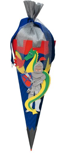 alles-meine.de GmbH BASTELSET Schultüte - Ritter 85 cm - 6 - eckig - mit Holzspitze Zuckertüte von alles-meine.de GmbH