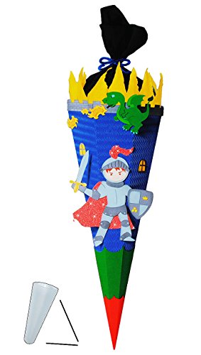 alles-meine.de GmbH BASTELSET Schultüte Ritter & Drache - 85 cm - mit/ohne Kunststoff Spitze - Zuckertüte zum selber Basteln - 6 eckig/blau - Jungen - Ritterburg - Burgen.. alles-meine.de GmbH BASTELSET Schultüte Ritter & Drache - 85 cm - mit/ohne Kunststoff Spitze - Zuckertüte zum selber Basteln - 6 eckig/blau - Jungen - Ritterburg - Burgen.. von alles-meine.de GmbH
