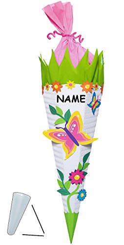 alles-meine.de GmbH BASTELSET Schultüte - Schmetterling Blumen - 85 cm - incl. Namen - mit/ohne Kunststoff Spitze - Zuckertüte zum selber Basteln - 6 eckig Blumenranke Mädc.. alles-meine.de GmbH BASTELSET Schultüte - Schmetterling Blumen - 85 cm - incl. Namen - mit/ohne Kunststoff Spitze - Zuckertüte zum selber Basteln - 6 eckig Blumenranke Mädc.. von alles-meine.de GmbH