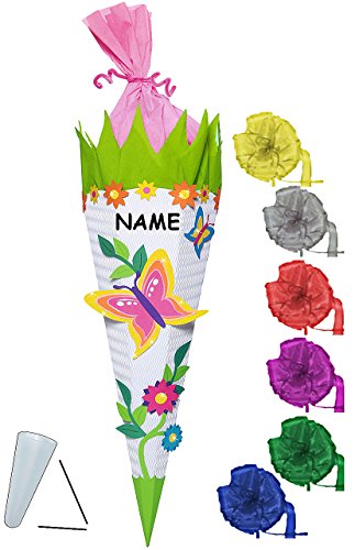 alles-meine.de GmbH BASTELSET Schultüte - Schmetterling & Blumen - 85 cm - incl. Schleife + Name - mit/ohne Kunststoff Spitze - Zuckertüte - Set zum selber Basteln - 6 ecki.. alles-meine.de GmbH BASTELSET Schultüte - Schmetterling & Blumen - 85 cm - incl. Schleife + Name - mit/ohne Kunststoff Spitze - Zuckertüte - Set zum selber Basteln - 6 ecki.. von alles-meine.de GmbH