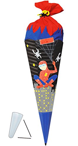 alles-meine.de GmbH BASTELSET Schultüte - Spider Figur - 85 cm - mit/ohne Kunststoff Spitze - Zuckertüte zum selber Basteln - 6 eckig Jungen Aktion Figur Spinne Netz Man Ha alles-meine.de GmbH BASTELSET Schultüte - Spider Figur - 85 cm - mit/ohne Kunststoff Spitze - Zuckertüte zum selber Basteln - 6 eckig Jungen Aktion Figur Spinne Netz Man Ha von alles-meine.de GmbH