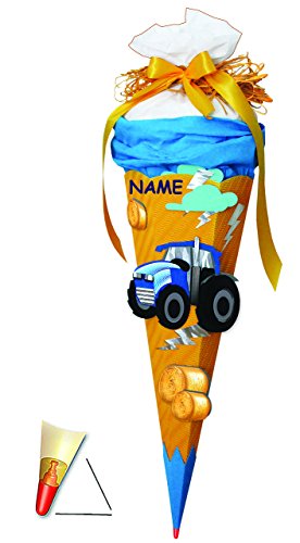 alles-meine.de GmbH BASTELSET - Schultüte - Traktor - 85 cm incl. Namen - mit Holzspitze - Zuckertüte zum selbst Basteln - ALLE Größen - 6 eckig - für Jungen - Traktoren - Fahrze.. alles-meine.de GmbH BASTELSET - Schultüte - Traktor - 85 cm incl. Namen - mit Holzspitze - Zuckertüte zum selbst Basteln - ALLE Größen - 6 eckig - für Jungen - Traktoren - Fahrze.. von alles-meine.de GmbH