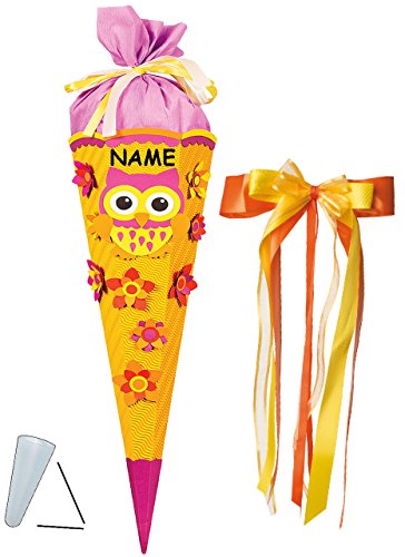 alles-meine.de GmbH BASTELSET Schultüte - lustige Eule & Blumen - 85 cm - incl. großer Schleife + Name - mit/ohne Kunststoff Spitze - Zuckertüte - Set zum selber Basteln - .. alles-meine.de GmbH BASTELSET Schultüte - lustige Eule & Blumen - 85 cm - incl. großer Schleife + Name - mit/ohne Kunststoff Spitze - Zuckertüte - Set zum selber Basteln - .. von alles-meine.de GmbH