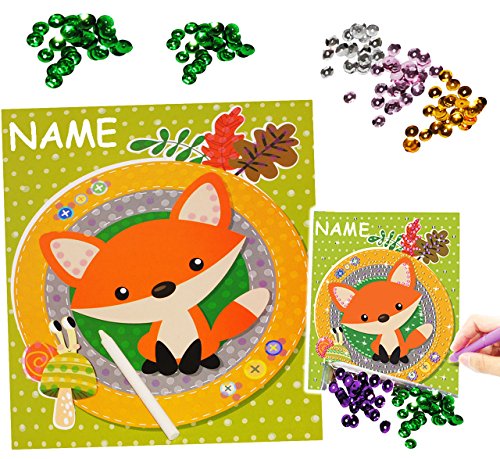 alles-meine.de GmbH Bastelset - Mosaikbild/Bild - süßer Fuchs - incl. Name - mit Pailletten - & Glitzer Effekt - nach Farben - Mosaikset - Bilder - für Kinder/Mädchen & J.. alles-meine.de GmbH Bastelset - Mosaikbild/Bild - süßer Fuchs - incl. Name - mit Pailletten - & Glitzer Effekt - nach Farben - Mosaikset - Bilder - für Kinder/Mädchen & J.. von alles-meine.de GmbH