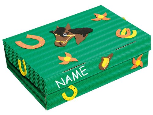 alles-meine.de GmbH Bastelset Schulbox/Kreativbox/Aufbewahungsbox und Kiste - Pferde grün Tier Tiere - incl. Namen alles-meine.de GmbH Bastelset Schulbox/Kreativbox/Aufbewahungsbox und Kiste - Pferde grün Tier Tiere - incl. Namen von alles-meine.de GmbH