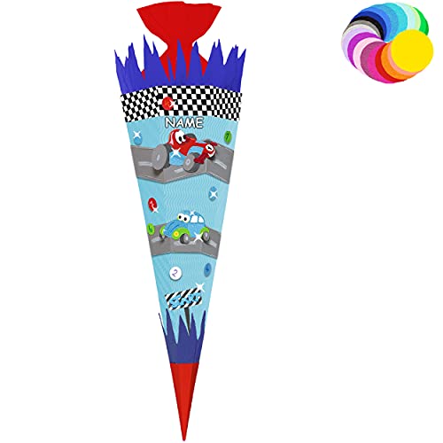 alles-meine.de GmbH Bastelset - Schultüte Farbe & Größe wählbar 70/85 / 100 cm - Auto - Rennwagen - inkl. Name - Farbe frei wählbar - Bastelschultüte - Zuckertüte zum selbe.. alles-meine.de GmbH Bastelset - Schultüte Farbe & Größe wählbar 70/85 / 100 cm - Auto - Rennwagen - inkl. Name - Farbe frei wählbar - Bastelschultüte - Zuckertüte zum selbe.. von alles-meine.de GmbH