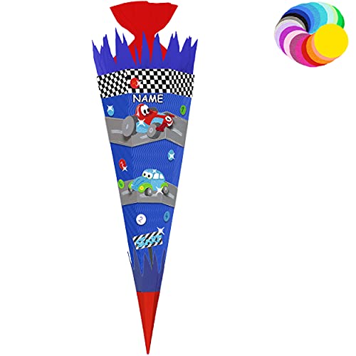 alles-meine.de GmbH Bastelset - Schultüte Farbe & Größe wählbar 70/85 / 100 cm - Auto - Rennwagen - inkl. Name - Farbe frei wählbar - Bastelschultüte - Zuckertüte zum selbe.. alles-meine.de GmbH Bastelset - Schultüte Farbe & Größe wählbar 70/85 / 100 cm - Auto - Rennwagen - inkl. Name - Farbe frei wählbar - Bastelschultüte - Zuckertüte zum selbe.. von alles-meine.de GmbH