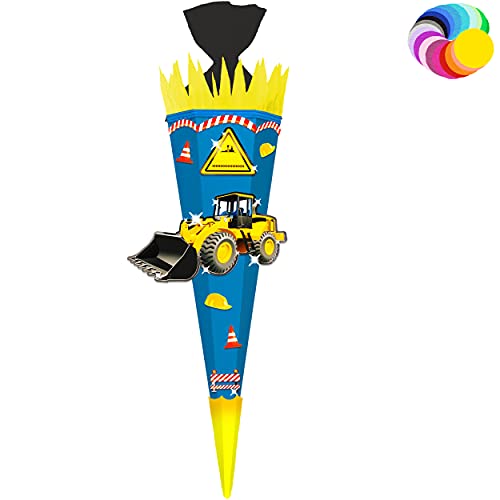 alles-meine.de GmbH Bastelset - Schultüte Farbe & Größe wählbar 70/85 / 100 cm - Bagger - Baustelle - Farbe frei wählbar - Bastelschultüte - Zuckertüte zum selber Basteln B.. alles-meine.de GmbH Bastelset - Schultüte Farbe & Größe wählbar 70/85 / 100 cm - Bagger - Baustelle - Farbe frei wählbar - Bastelschultüte - Zuckertüte zum selber Basteln B.. von alles-meine.de GmbH