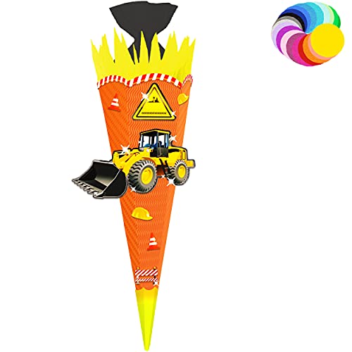 alles-meine.de GmbH Bastelset - Schultüte Farbe & Größe wählbar 70/85 / 100 cm - Bagger - Baustelle - Farbe frei wählbar - Bastelschultüte - Zuckertüte zum selber Basteln B.. alles-meine.de GmbH Bastelset - Schultüte Farbe & Größe wählbar 70/85 / 100 cm - Bagger - Baustelle - Farbe frei wählbar - Bastelschultüte - Zuckertüte zum selber Basteln B.. von alles-meine.de GmbH