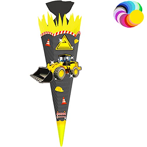 alles-meine.de GmbH Bastelset - Schultüte Farbe & Größe wählbar 70/85 / 100 cm - Bagger - Baustelle - Farbe frei wählbar - Bastelschultüte - Zuckertüte zum selber Basteln B.. alles-meine.de GmbH Bastelset - Schultüte Farbe & Größe wählbar 70/85 / 100 cm - Bagger - Baustelle - Farbe frei wählbar - Bastelschultüte - Zuckertüte zum selber Basteln B.. von alles-meine.de GmbH