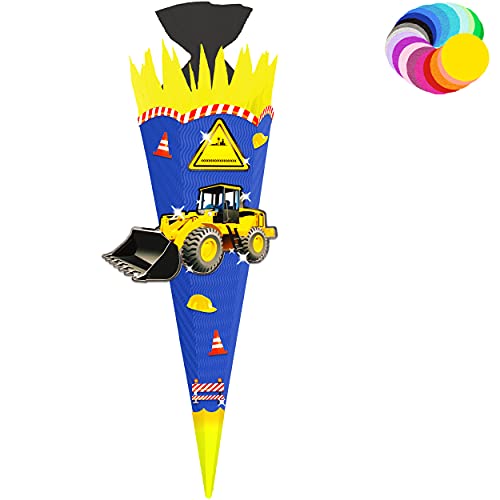 alles-meine.de GmbH Bastelset - Schultüte Farbe & Größe wählbar 70/85 / 100 cm - Bagger - Baustelle - Farbe frei wählbar - Bastelschultüte - Zuckertüte zum selber Basteln B.. alles-meine.de GmbH Bastelset - Schultüte Farbe & Größe wählbar 70/85 / 100 cm - Bagger - Baustelle - Farbe frei wählbar - Bastelschultüte - Zuckertüte zum selber Basteln B.. von alles-meine.de GmbH