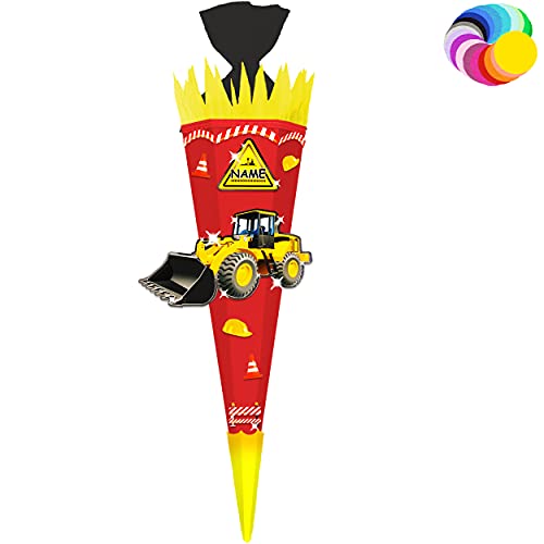 alles-meine.de GmbH Bastelset - Schultüte Farbe & Größe wählbar 70/85 / 100 cm - Bagger - Baustelle - inkl. Name - Farbe frei wählbar - Bastelschultüte - Zuckertüte zum sel.. alles-meine.de GmbH Bastelset - Schultüte Farbe & Größe wählbar 70/85 / 100 cm - Bagger - Baustelle - inkl. Name - Farbe frei wählbar - Bastelschultüte - Zuckertüte zum sel.. von alles-meine.de GmbH