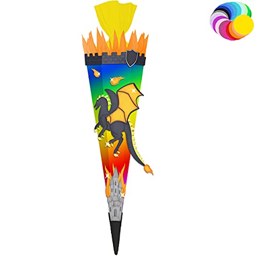 alles-meine.de GmbH Bastelset - Schultüte Farbe & Größe wählbar 70/85 / 100 cm - Drache - Farbe frei wählbar - Bastelschultüte - Zuckertüte zum selber Basteln Bemalen Bekle.. alles-meine.de GmbH Bastelset - Schultüte Farbe & Größe wählbar 70/85 / 100 cm - Drache - Farbe frei wählbar - Bastelschultüte - Zuckertüte zum selber Basteln Bemalen Bekle.. von alles-meine.de GmbH