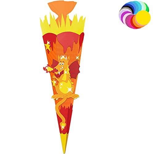 alles-meine.de GmbH Bastelset - Schultüte Farbe & Größe wählbar 70/85 / 100 cm - Drache - Farbe frei wählbar - Bastelschultüte - Zuckertüte zum selber Basteln Bemalen Bekle.. alles-meine.de GmbH Bastelset - Schultüte Farbe & Größe wählbar 70/85 / 100 cm - Drache - Farbe frei wählbar - Bastelschultüte - Zuckertüte zum selber Basteln Bemalen Bekle.. von alles-meine.de GmbH