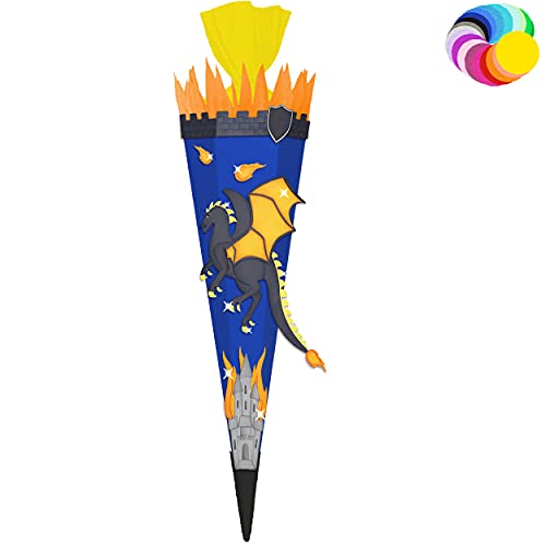 alles-meine.de GmbH Bastelset - Schultüte Farbe & Größe wählbar 70/85 / 100 cm - Drache - Farbe frei wählbar - Bastelschultüte - Zuckertüte zum selber Basteln Bemalen Bekle.. alles-meine.de GmbH Bastelset - Schultüte Farbe & Größe wählbar 70/85 / 100 cm - Drache - Farbe frei wählbar - Bastelschultüte - Zuckertüte zum selber Basteln Bemalen Bekle.. von alles-meine.de GmbH