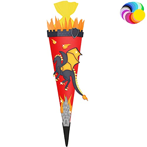 alles-meine.de GmbH Bastelset - Schultüte Farbe & Größe wählbar 70/85 / 100 cm - Drache - Farbe frei wählbar - Bastelschultüte - Zuckertüte zum selber Basteln Bemalen Bekle.. alles-meine.de GmbH Bastelset - Schultüte Farbe & Größe wählbar 70/85 / 100 cm - Drache - Farbe frei wählbar - Bastelschultüte - Zuckertüte zum selber Basteln Bemalen Bekle.. von alles-meine.de GmbH