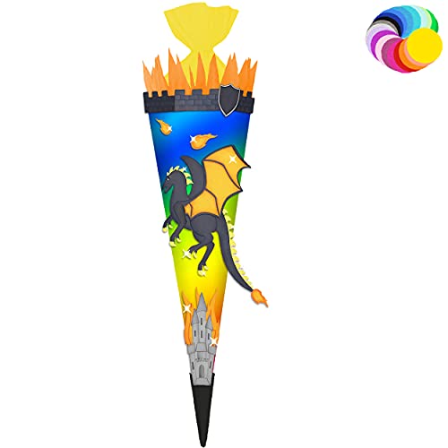 alles-meine.de GmbH Bastelset - Schultüte Farbe & Größe wählbar 70/85 / 100 cm - Drache - Farbe frei wählbar - Bastelschultüte - Zuckertüte zum selber Basteln Bemalen Bekle.. alles-meine.de GmbH Bastelset - Schultüte Farbe & Größe wählbar 70/85 / 100 cm - Drache - Farbe frei wählbar - Bastelschultüte - Zuckertüte zum selber Basteln Bemalen Bekle.. von alles-meine.de GmbH