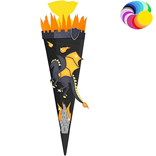 alles-meine.de GmbH Bastelset - Schultüte Farbe & Größe wählbar 70/85 / 100 cm - Drache - Farbe frei wählbar - Bastelschultüte - Zuckertüte zum selber Basteln Bemalen Bekle.. alles-meine.de GmbH Bastelset - Schultüte Farbe & Größe wählbar 70/85 / 100 cm - Drache - Farbe frei wählbar - Bastelschultüte - Zuckertüte zum selber Basteln Bemalen Bekle.. von alles-meine.de GmbH