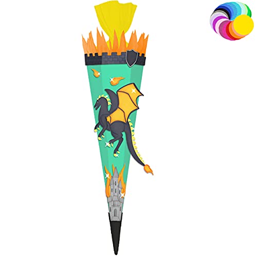 alles-meine.de GmbH Bastelset - Schultüte Farbe & Größe wählbar 70/85 / 100 cm - Drache - Farbe frei wählbar - Bastelschultüte - Zuckertüte zum selber Basteln Bemalen Bekle.. alles-meine.de GmbH Bastelset - Schultüte Farbe & Größe wählbar 70/85 / 100 cm - Drache - Farbe frei wählbar - Bastelschultüte - Zuckertüte zum selber Basteln Bemalen Bekle.. von alles-meine.de GmbH