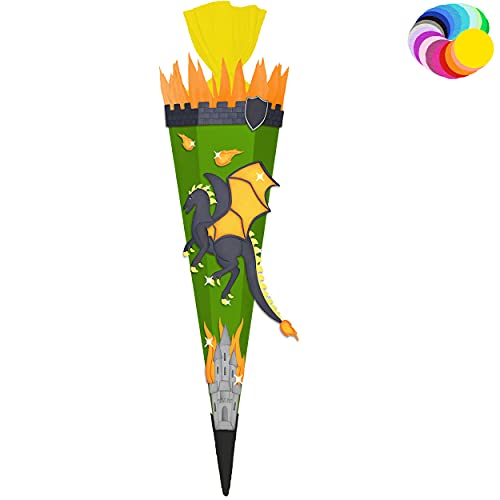 alles-meine.de GmbH Bastelset - Schultüte Farbe & Größe wählbar 70/85 / 100 cm - Drache - Farbe frei wählbar - Bastelschultüte - Zuckertüte zum selber Basteln Bemalen Bekle.. alles-meine.de GmbH Bastelset - Schultüte Farbe & Größe wählbar 70/85 / 100 cm - Drache - Farbe frei wählbar - Bastelschultüte - Zuckertüte zum selber Basteln Bemalen Bekle.. von alles-meine.de GmbH