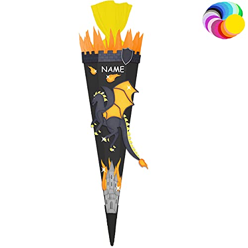 alles-meine.de GmbH Bastelset - Schultüte Farbe & Größe wählbar 70/85 / 100 cm - Drache - inkl. Name - Farbe frei wählbar - Bastelschultüte - Zuckertüte zum selber Basteln .. alles-meine.de GmbH Bastelset - Schultüte Farbe & Größe wählbar 70/85 / 100 cm - Drache - inkl. Name - Farbe frei wählbar - Bastelschultüte - Zuckertüte zum selber Basteln .. von alles-meine.de GmbH