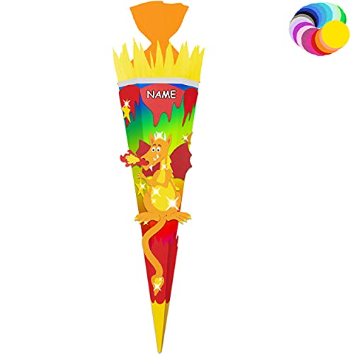 alles-meine.de GmbH Bastelset - Schultüte Farbe & Größe wählbar 70/85 / 100 cm - Drache - inkl. Name - Farbe frei wählbar - Bastelschultüte - Zuckertüte zum selber Basteln .. alles-meine.de GmbH Bastelset - Schultüte Farbe & Größe wählbar 70/85 / 100 cm - Drache - inkl. Name - Farbe frei wählbar - Bastelschultüte - Zuckertüte zum selber Basteln .. von alles-meine.de GmbH