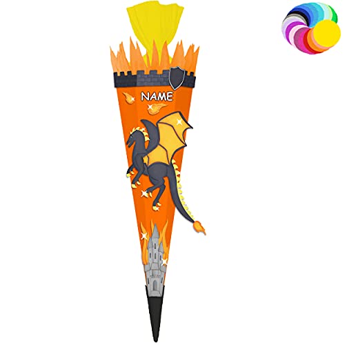 alles-meine.de GmbH Bastelset - Schultüte Farbe & Größe wählbar 70/85 / 100 cm - Drache - inkl. Name - Farbe frei wählbar - Bastelschultüte - Zuckertüte zum selber Basteln .. alles-meine.de GmbH Bastelset - Schultüte Farbe & Größe wählbar 70/85 / 100 cm - Drache - inkl. Name - Farbe frei wählbar - Bastelschultüte - Zuckertüte zum selber Basteln .. von alles-meine.de GmbH