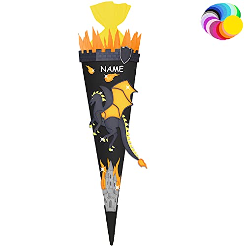 alles-meine.de GmbH Bastelset - Schultüte Farbe & Größe wählbar 70/85 / 100 cm - Drache - inkl. Name - Farbe frei wählbar - Bastelschultüte - Zuckertüte zum selber Basteln .. alles-meine.de GmbH Bastelset - Schultüte Farbe & Größe wählbar 70/85 / 100 cm - Drache - inkl. Name - Farbe frei wählbar - Bastelschultüte - Zuckertüte zum selber Basteln .. von alles-meine.de GmbH