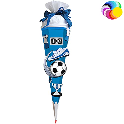 alles-meine.de GmbH Bastelset - Schultüte Farbe & Größe wählbar 70/85 / 100 cm - Fussball - Farbe frei wählbar - Bastelschultüte - Zuckertüte zum selber Basteln Bemalen Bek.. von alles-meine.de GmbH