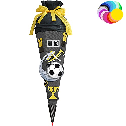 alles-meine.de GmbH Bastelset - Schultüte Farbe & Größe wählbar 70/85 / 100 cm - Fussball - Farbe frei wählbar - Bastelschultüte - Zuckertüte zum selber Basteln Bemalen Bek.. von alles-meine.de GmbH