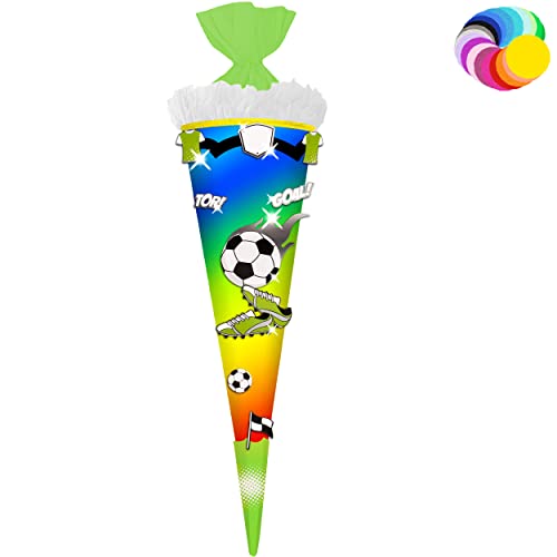 alles-meine.de GmbH Bastelset - Schultüte Farbe & Größe wählbar 70/85 / 100 cm - Fussball - Farbe frei wählbar - Bastelschultüte - Zuckertüte zum selber Basteln Bemalen Bek.. von alles-meine.de GmbH