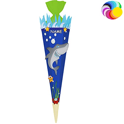 alles-meine.de GmbH Bastelset - Schultüte Farbe & Größe wählbar 70/85 / 100 cm - Hai Fisch - inkl. Name - Farbe frei wählbar - Bastelschultüte - Zuckertüte zum selber Baste.. alles-meine.de GmbH Bastelset - Schultüte Farbe & Größe wählbar 70/85 / 100 cm - Hai Fisch - inkl. Name - Farbe frei wählbar - Bastelschultüte - Zuckertüte zum selber Baste.. von alles-meine.de GmbH