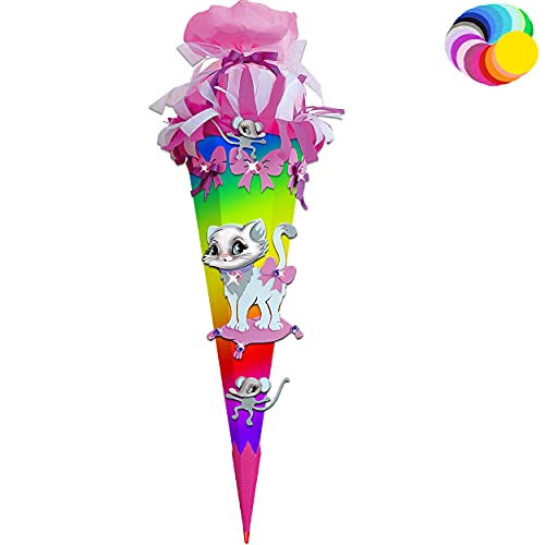 alles-meine.de GmbH Bastelset - Schultüte Farbe & Größe wählbar 70/85 / 100 cm - Katze & Maus - Farbe frei wählbar - Bastelschultüte - Zuckertüte zum selber Basteln Bemalen.. alles-meine.de GmbH Bastelset - Schultüte Farbe & Größe wählbar 70/85 / 100 cm - Katze & Maus - Farbe frei wählbar - Bastelschultüte - Zuckertüte zum selber Basteln Bemalen.. von alles-meine.de GmbH